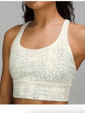 Lululemon Energy Longline bra white and grey